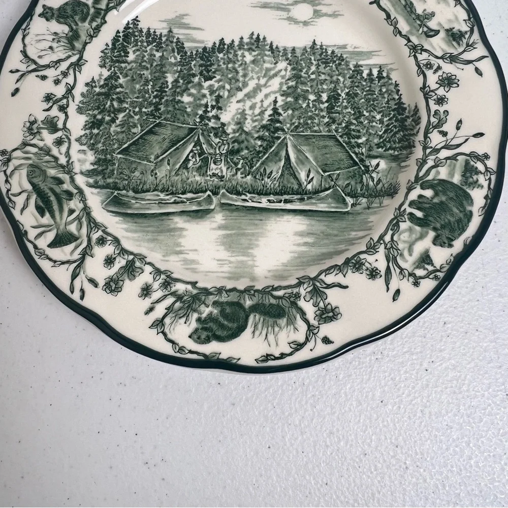 International Bob Timberlake Camp Green Salad Plate 7 7/8” Lodge Outdoors - Picture 5 of 7